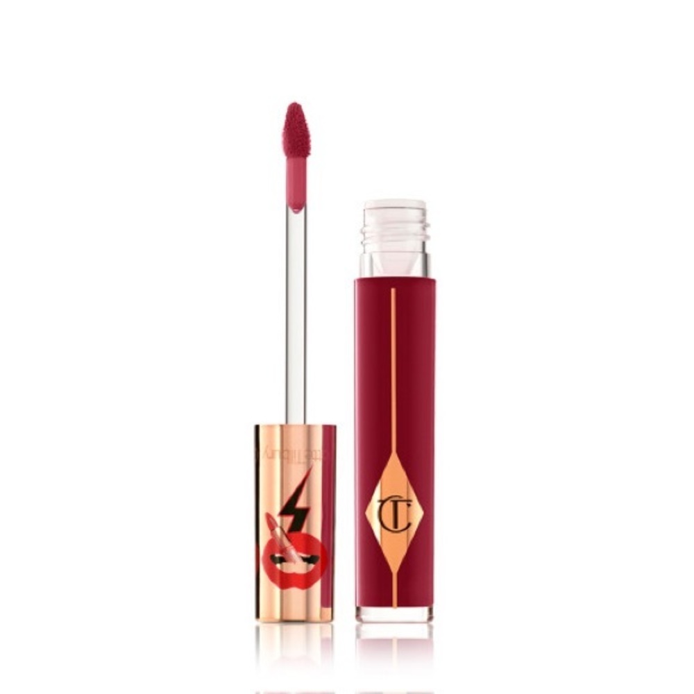 🆕 NIB Charlotte Tilbury Latex Love Video Vixen Lip Gloss Deep Red